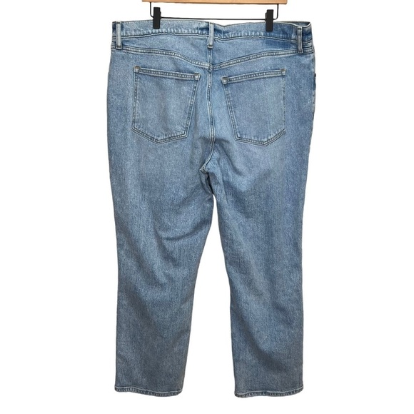 Abercrombie & Fitch The 90s Straight Ultra High Rise Jeans Distressed Size 18 - Picture 3 of 14